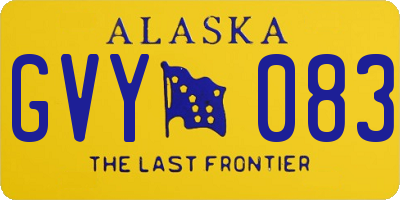AK license plate GVY083