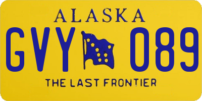 AK license plate GVY089