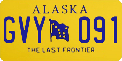 AK license plate GVY091