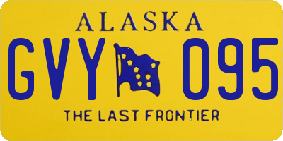 AK license plate GVY095