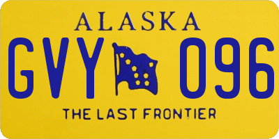 AK license plate GVY096