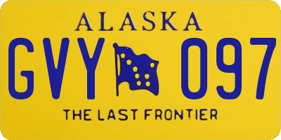 AK license plate GVY097