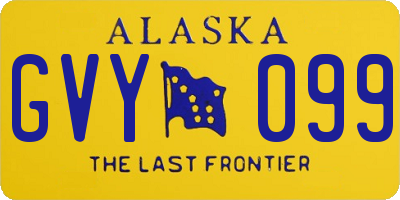 AK license plate GVY099