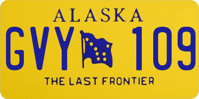 AK license plate GVY109