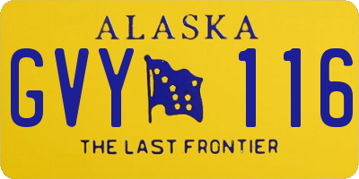 AK license plate GVY116