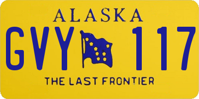 AK license plate GVY117