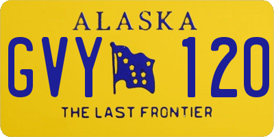 AK license plate GVY120