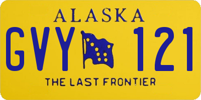 AK license plate GVY121