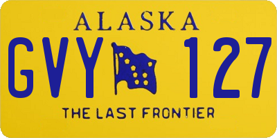 AK license plate GVY127