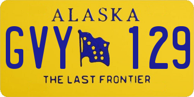 AK license plate GVY129