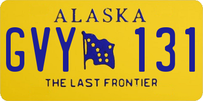 AK license plate GVY131