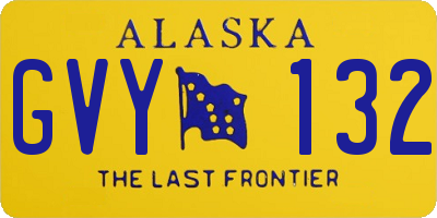 AK license plate GVY132