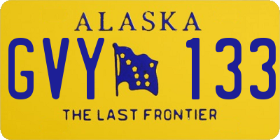 AK license plate GVY133