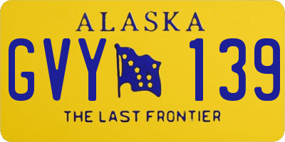 AK license plate GVY139