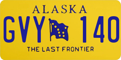 AK license plate GVY140