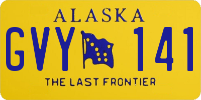 AK license plate GVY141