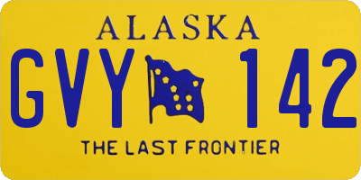 AK license plate GVY142