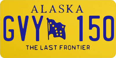 AK license plate GVY150