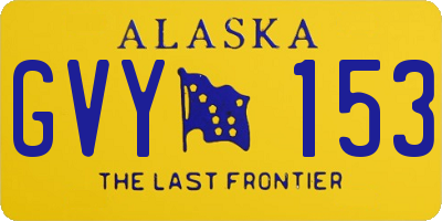 AK license plate GVY153