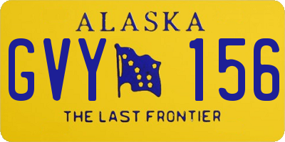 AK license plate GVY156