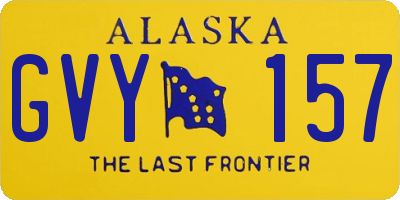 AK license plate GVY157