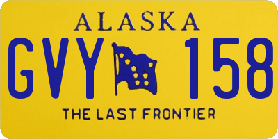 AK license plate GVY158