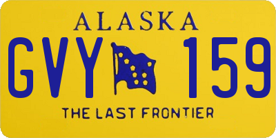 AK license plate GVY159