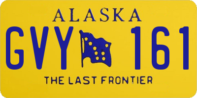 AK license plate GVY161