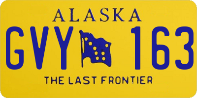 AK license plate GVY163