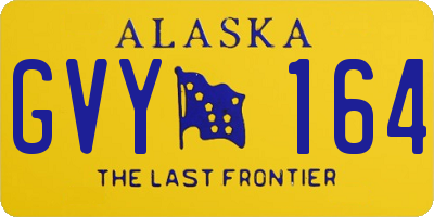 AK license plate GVY164