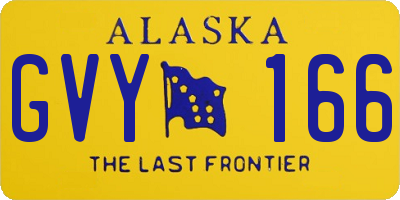 AK license plate GVY166