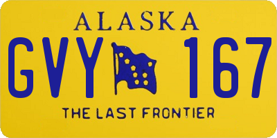 AK license plate GVY167