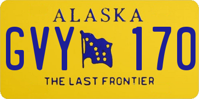 AK license plate GVY170