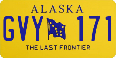 AK license plate GVY171