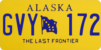 AK license plate GVY172