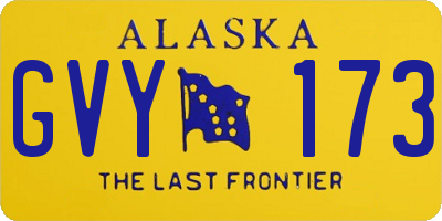 AK license plate GVY173