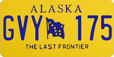 AK license plate GVY175