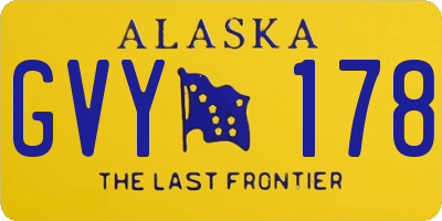 AK license plate GVY178