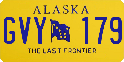 AK license plate GVY179