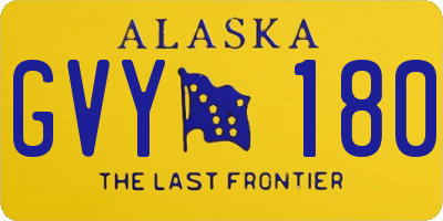 AK license plate GVY180