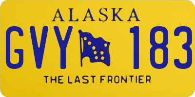 AK license plate GVY183