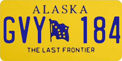 AK license plate GVY184