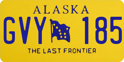 AK license plate GVY185