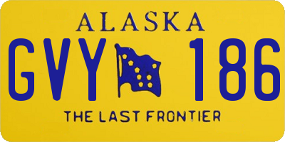 AK license plate GVY186