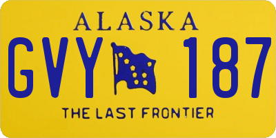 AK license plate GVY187