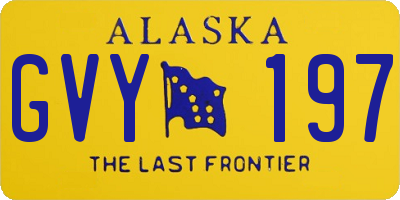 AK license plate GVY197