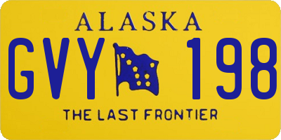 AK license plate GVY198