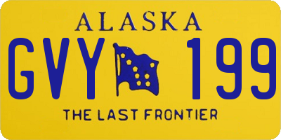 AK license plate GVY199