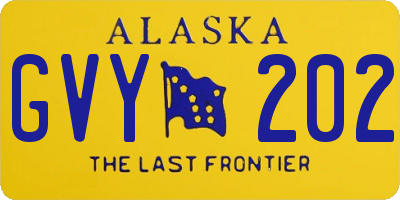 AK license plate GVY202