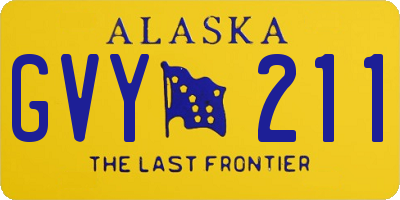 AK license plate GVY211